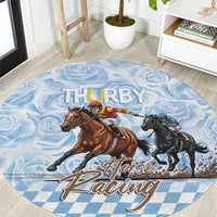 Kentucky Horse Racing Thurby Round Carpet