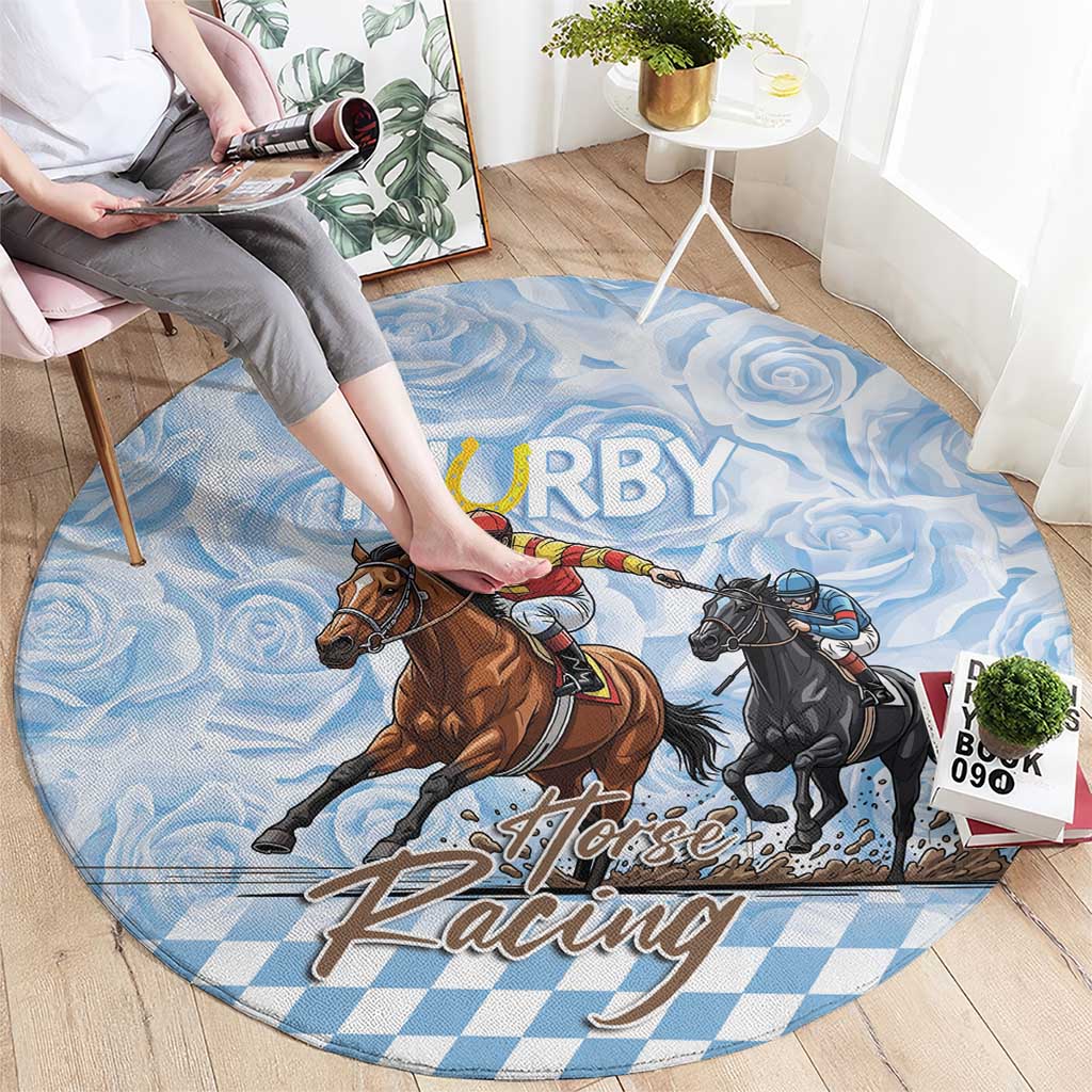 Kentucky Horse Racing Thurby Round Carpet