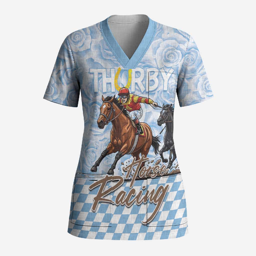 Kentucky Horse Racing Thurby Scrub Top