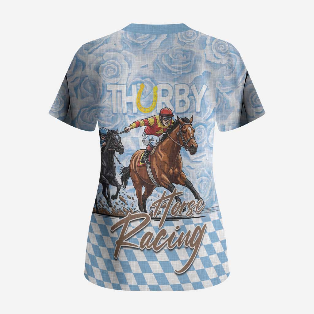 Kentucky Horse Racing Thurby Scrub Top