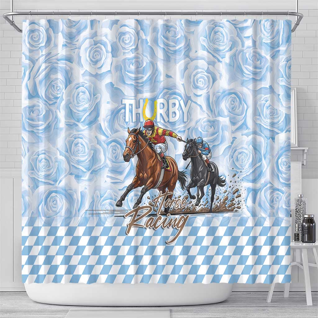 Kentucky Horse Racing Thurby Shower Curtain