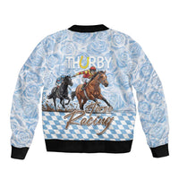 Kentucky Horse Racing Thurby Sleeve Zip Bomber Jacket