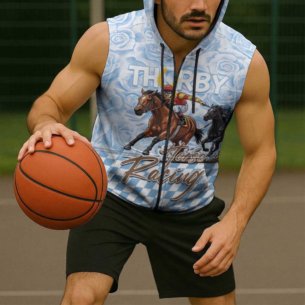Kentucky Horse Racing Thurby Sleeveless Zip Hoodie