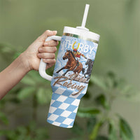 Kentucky Horse Racing Thurby Tumbler With Handle