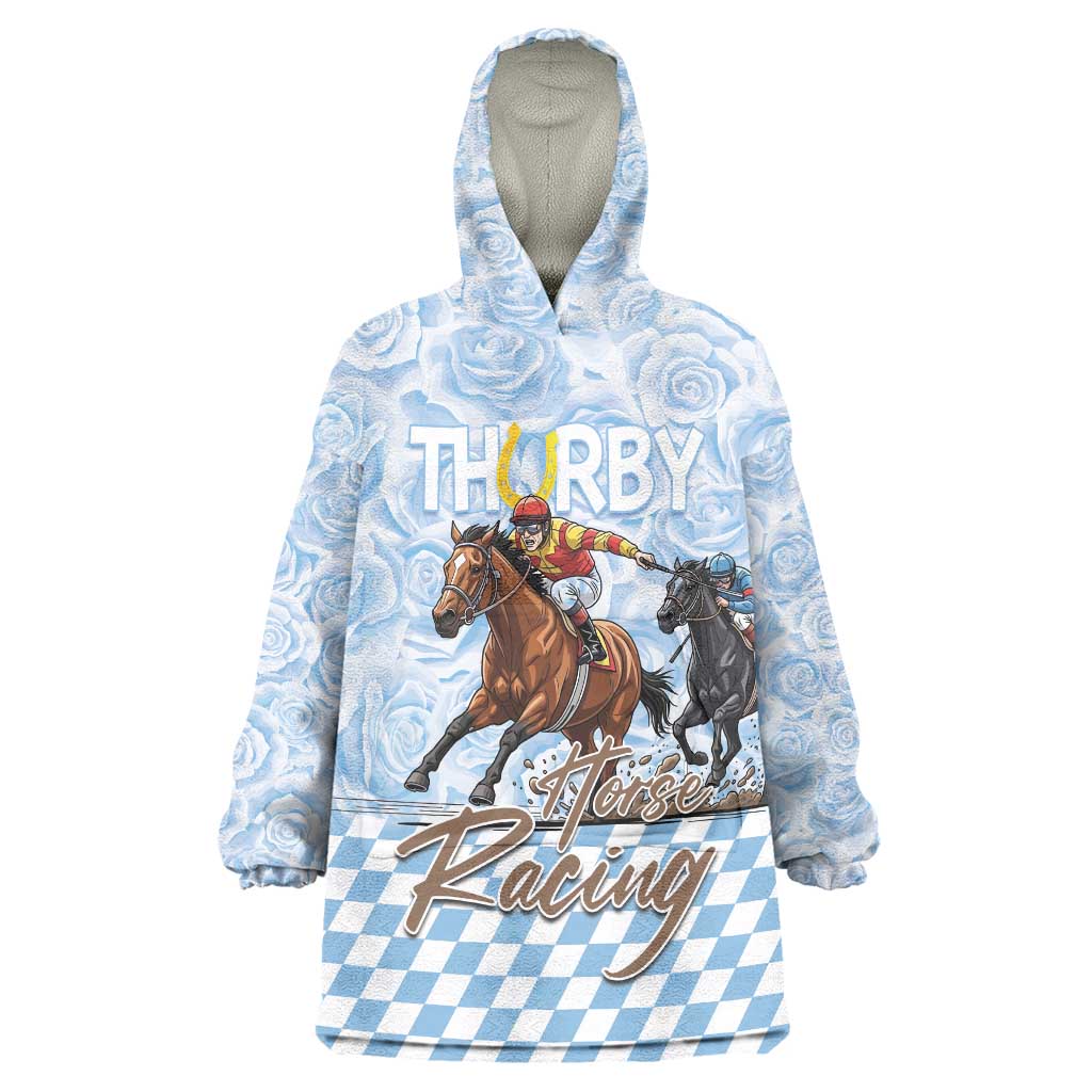 Kentucky Horse Racing Thurby Wearable Blanket Hoodie