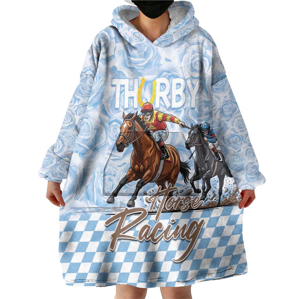 Kentucky Horse Racing Thurby Wearable Blanket Hoodie