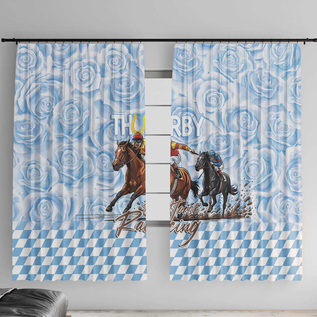 Kentucky Horse Racing Thurby Window Curtain
