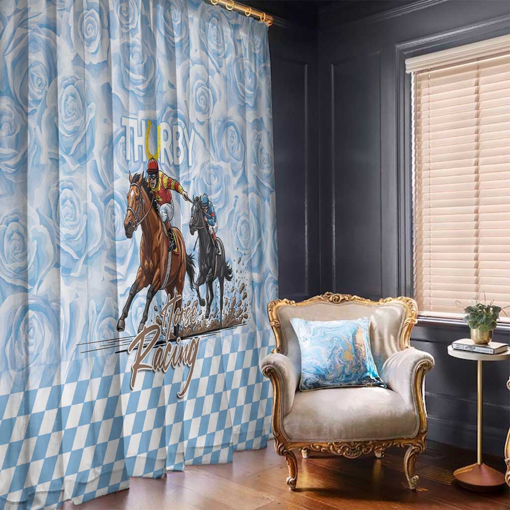 Kentucky Horse Racing Thurby Window Curtain