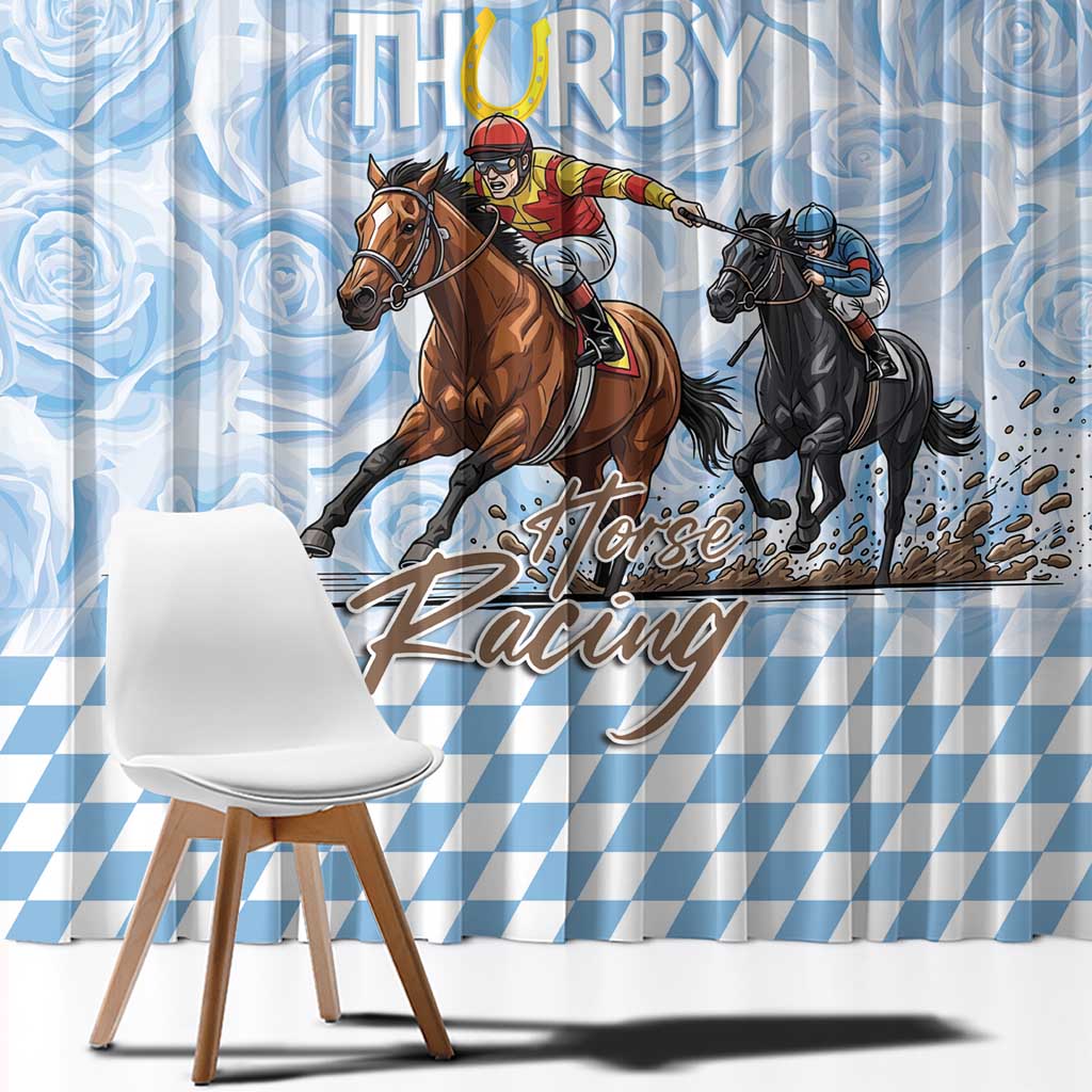 Kentucky Horse Racing Thurby Window Curtain