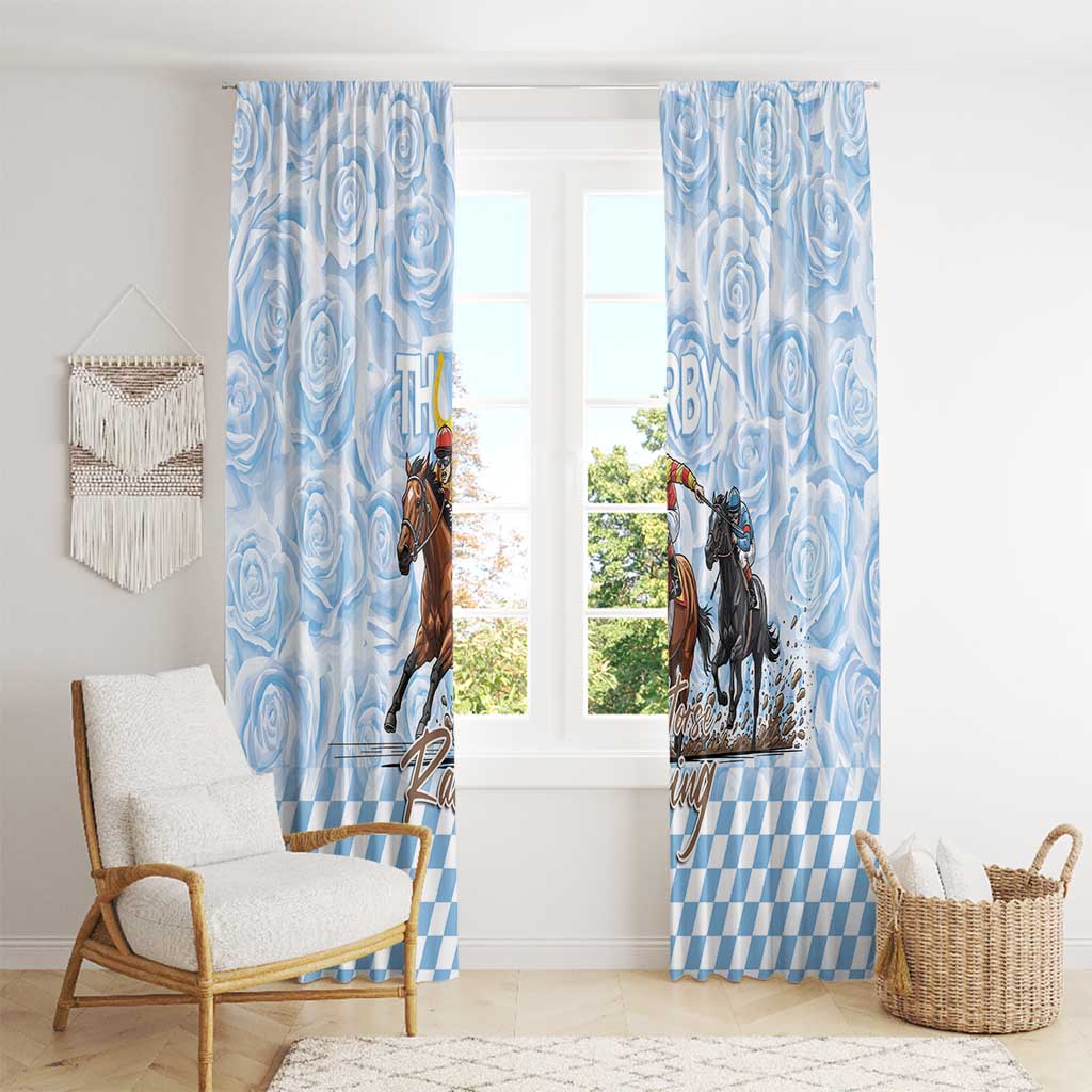 Kentucky Horse Racing Thurby Window Curtain
