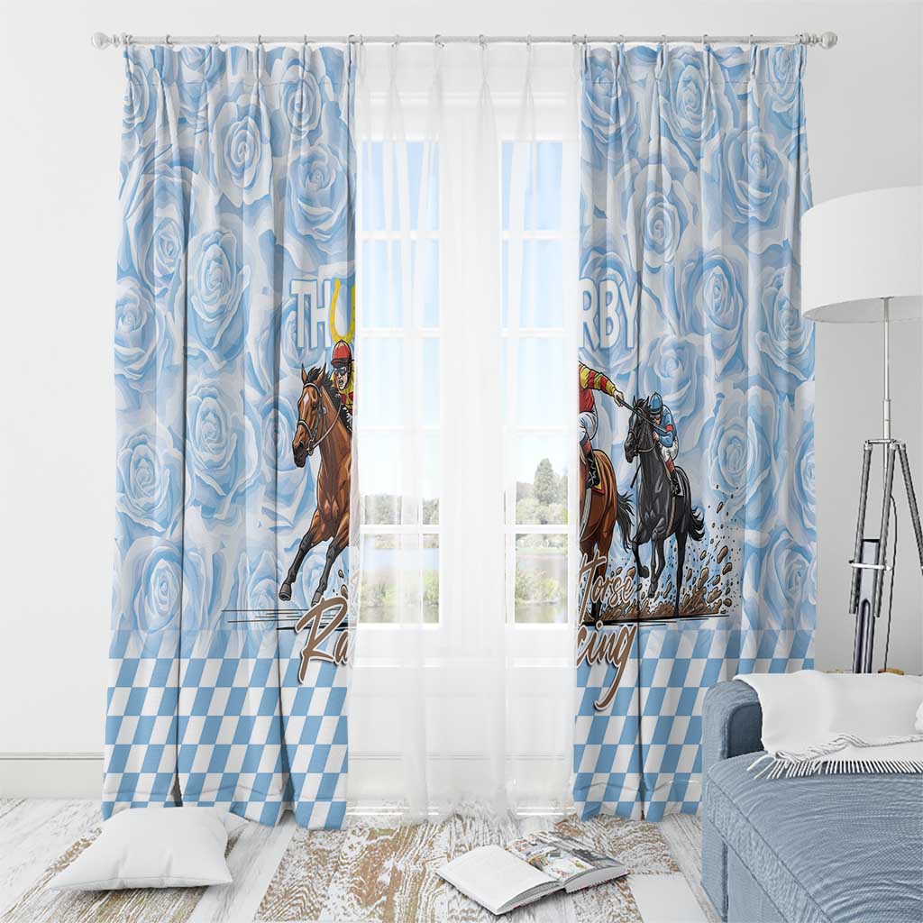 Kentucky Horse Racing Thurby Window Curtain