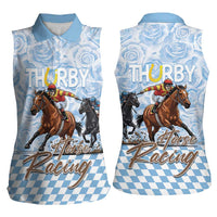 Kentucky Horse Racing Thurby Women Sleeveless Polo Shirt