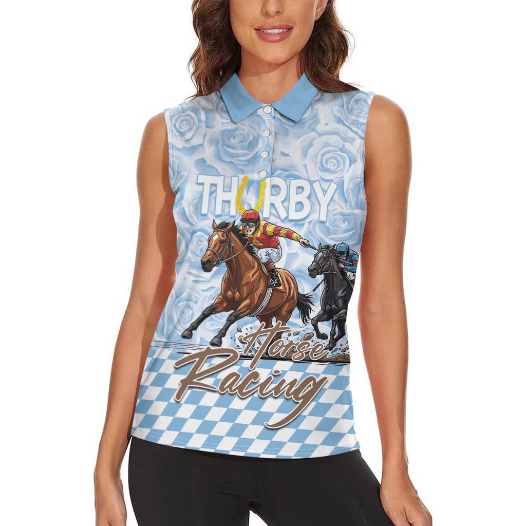 Kentucky Horse Racing Thurby Women Sleeveless Polo Shirt