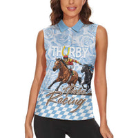 Kentucky Horse Racing Thurby Women Sleeveless Polo Shirt
