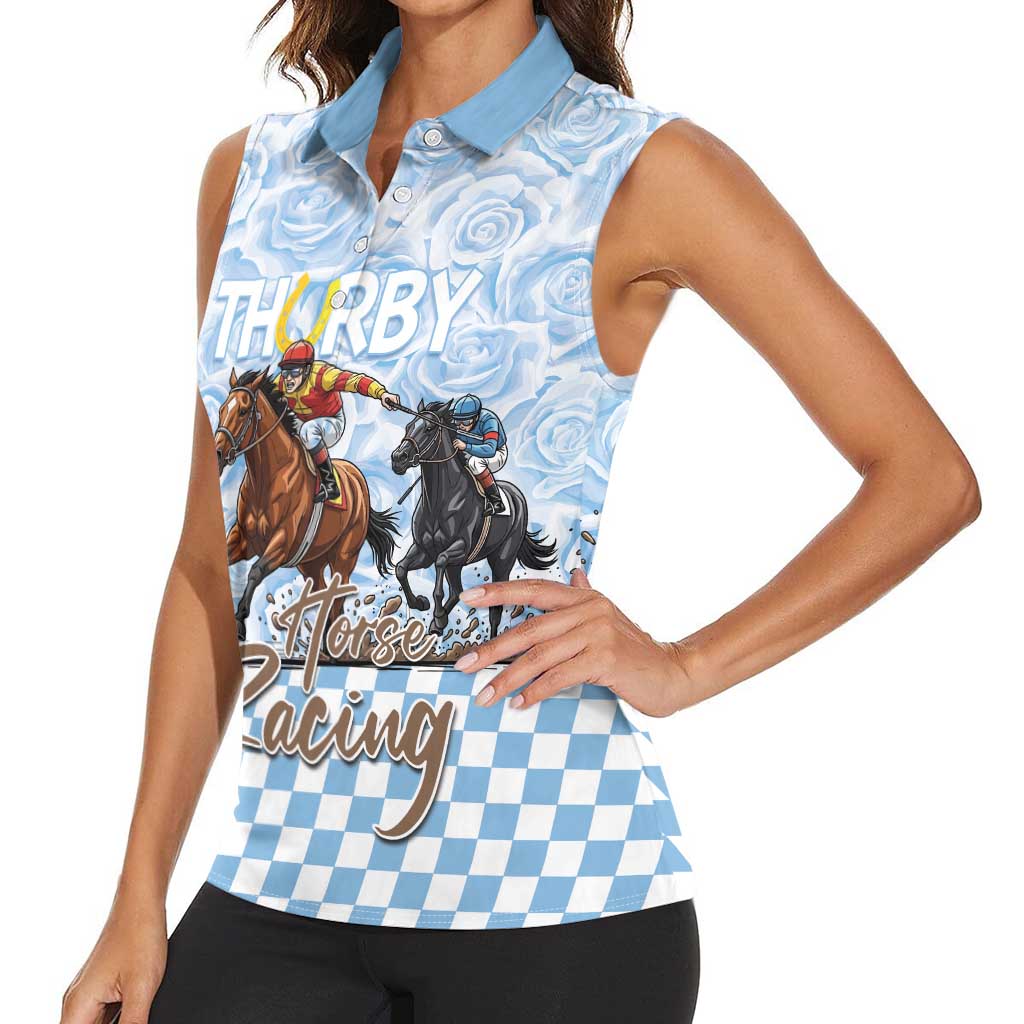 Kentucky Horse Racing Thurby Women Sleeveless Polo Shirt