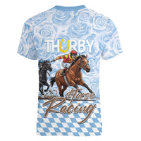 Kentucky Horse Racing Thurby Women V-Neck T-Shirt