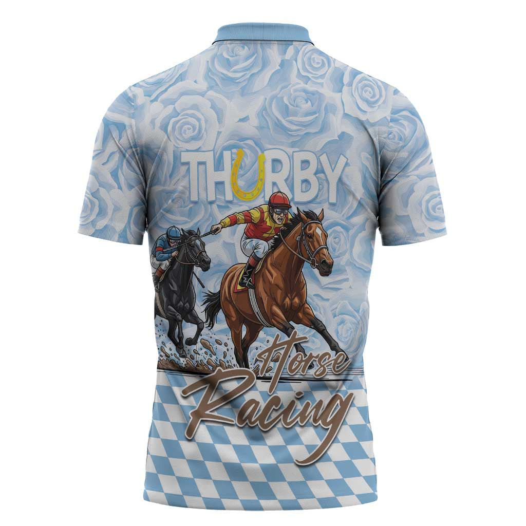 Kentucky Horse Racing Thurby Zipper Polo Shirt