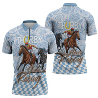 Kentucky Horse Racing Thurby Zipper Polo Shirt