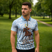 Kentucky Horse Racing Thurby Zipper Polo Shirt