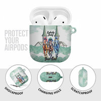 Kentucky Horse Racing Personalized AirPods Case Churchill Downs Roses Pastel Green