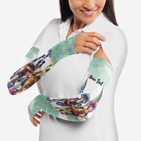 Kentucky Horse Racing Personalized Arm Sleeves Churchill Downs Roses Pastel Green