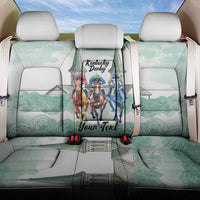 Kentucky Horse Racing Personalized Back Car Seat Cover Churchill Downs Roses Pastel Green
