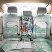 Kentucky Horse Racing Personalized Back Car Seat Cover Churchill Downs Roses Pastel Green