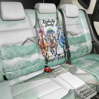 Kentucky Horse Racing Personalized Back Car Seat Cover Churchill Downs Roses Pastel Green