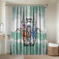 Kentucky Horse Racing Personalized Bathroom Set Churchill Downs Roses Pastel Green