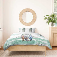 Kentucky Horse Racing Personalized Bedding Set Churchill Downs Roses Pastel Green