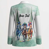 Kentucky Horse Racing Personalized Blazer Churchill Downs Roses Pastel Green