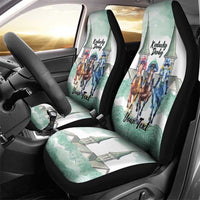 Kentucky Horse Racing Personalized Car Seat Cover Churchill Downs Roses Pastel Green