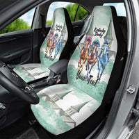 Kentucky Horse Racing Personalized Car Seat Cover Churchill Downs Roses Pastel Green