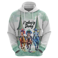 Kentucky Horse Racing Personalized Hoodie Churchill Downs Roses Pastel Green
