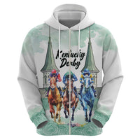 Kentucky Horse Racing Personalized Hoodie Churchill Downs Roses Pastel Green