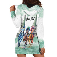 Kentucky Horse Racing Personalized Hoodie Dress Churchill Downs Roses Pastel Green
