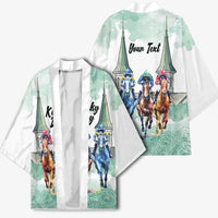 Kentucky Horse Racing Personalized Kimono Churchill Downs Roses Pastel Green