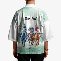 Kentucky Horse Racing Personalized Kimono Churchill Downs Roses Pastel Green