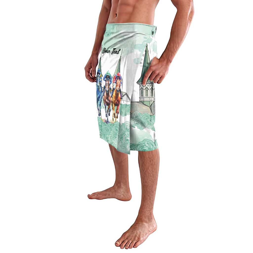 Kentucky Horse Racing Personalized Lavalava Churchill Downs Roses Pastel Green