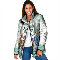 Kentucky Horse Racing Personalized Padded Jacket Churchill Downs Roses Pastel Green