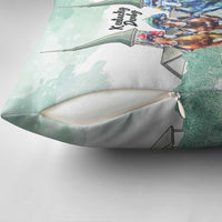 Kentucky Horse Racing Personalized Pillow Cover Churchill Downs Roses Pastel Green