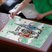 Kentucky Horse Racing Personalized Puzzle Churchill Downs Roses Pastel Green