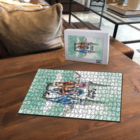 Kentucky Horse Racing Personalized Puzzle Churchill Downs Roses Pastel Green