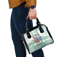 Kentucky Horse Racing Personalized Shoulder Handbag Churchill Downs Roses Pastel Green