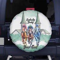 Kentucky Horse Racing Personalized Spare Tire Cover Churchill Downs Roses Pastel Green