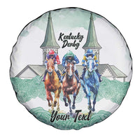 Kentucky Horse Racing Personalized Spare Tire Cover Churchill Downs Roses Pastel Green