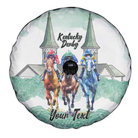 Kentucky Horse Racing Personalized Spare Tire Cover Churchill Downs Roses Pastel Green