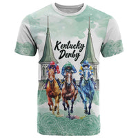 Kentucky Horse Racing Personalized T Shirt Churchill Downs Roses Pastel Green