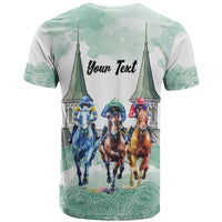 Kentucky Horse Racing Personalized T Shirt Churchill Downs Roses Pastel Green