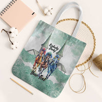 Kentucky Horse Racing Personalized Tote Bag Churchill Downs Roses Pastel Green